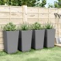Jardineras 4 unidades PP gris claro 32,5x32,5x57 cm by vidaXL, Pots and planters - Ref: Foro24-367852, Price: 130,43 €, Disco...