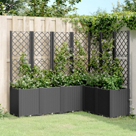 Blumenkasten mit schwarzem PP-Gitter 160x120x140 cm von vidaXL, Töpfe und Pflanzgefäße - Ref: Foro24-367878, Preis: 301,50 €,...