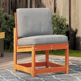 Massiver Gartenstuhl aus Kiefernholz in brauner Wachsoptik, 50,5x55x77 cm. von vidaXL, Modulare Sofas für den Außenbereich - ...