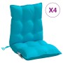 Kissen für Stühle mit niedriger Rückenlehne, 4 Stück, aus türkisfarbenem Oxford-Stoff. von vidaXL, Kissen für Stühle und Sofa...