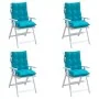 Cojines para silla con respaldo bajo 4 uds tela Oxford turquesa de vidaXL, Cojines para sillas y sofás - Ref: Foro24-377735, ...