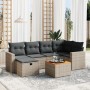 Set de sofás de jardín 7 piezas con cojines ratán PE gris by vidaXL, Garden sets - Ref: Foro24-3264840, Price: 400,97 €, Disc...