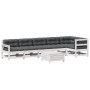 Set muebles jardín 7 pzas con cojines madera maciza pino blanco by vidaXL, Garden sets - Ref: Foro24-3250885, Price: 610,15 €...