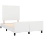 Bettgestell mit Kopfteil aus weißem Kunstleder 120x190 cm von vidaXL, Betten und Lattenroste - Ref: Foro24-3270549, Preis: 18...