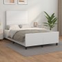 Bettgestell mit Kopfteil aus weißem Kunstleder 120x190 cm von vidaXL, Betten und Lattenroste - Ref: Foro24-3270549, Preis: 18...