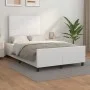 Estructura cama con cabecero cuero sintético blanco 120x190 cm de vidaXL, Camas y somieres - Ref: Foro24-3270549, Precio: 179...