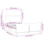 Bettgestell mit Kopfteil aus weißem Kunstleder 120x190 cm von vidaXL, Betten und Lattenroste - Ref: Foro24-3270549, Preis: 18...