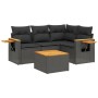 Gartenmöbel-Set 5-teilig mit schwarzen Polstern aus synthetischem Rattan von vidaXL, Gartensets - Ref: Foro24-3226776, Preis:...