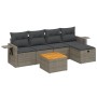 Gartenmöbel-Set, 6-teilig, mit grauen Polstern aus synthetischem Rattan. von vidaXL, Gartensets - Ref: Foro24-3264945, Preis:...
