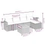 Gartenmöbel-Set, 6-teilig, mit grauen Polstern aus synthetischem Rattan. von vidaXL, Gartensets - Ref: Foro24-3264945, Preis:...