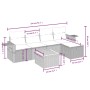 Gartenmöbel-Set, 6-teilig, mit grauen Polstern aus synthetischem Rattan. von vidaXL, Gartensets - Ref: Foro24-3264945, Preis:...