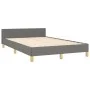 Bed frame with headboard dark gray fabric 120x190 cm by vidaXL, Beds and slatted bases - Ref: Foro24-3270521, Price: 164,92 €...