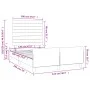 Bed frame with headboard dark gray fabric 120x190 cm by vidaXL, Beds and slatted bases - Ref: Foro24-3270521, Price: 164,92 €...