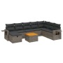 Set de muebles de jardín 9 pzas y cojines ratán sintético gris by vidaXL, Garden sets - Ref: Foro24-3264987, Price: 528,52 €,...
