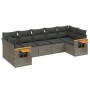 Set de sofás de jardín 7 piezas con cojines ratán PE gris by vidaXL, Garden sets - Ref: Foro24-3227110, Price: 454,58 €, Disc...