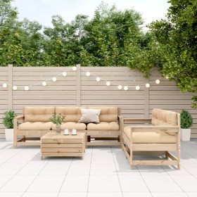 Gartengarnitur 6-teilig mit massiven Kiefernholz-Möbeln und Kissen. von vidaXL, Gartensets - Ref: Foro24-3250824, Preis: 483,...