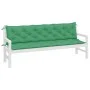 Cojines de banco de jardín 2 uds tela Oxford verde 200x50x7 cm de vidaXL, Cojines para sillas y sofás - Ref: Foro24-361740, P...