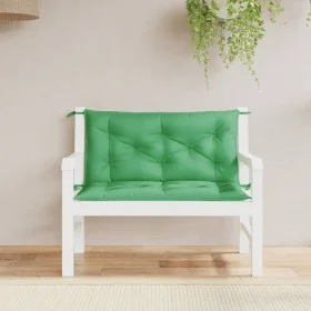 Cojines de banco de jardín 2 uds tela Oxford verde 100x50x7 cm by vidaXL, Cushions for chairs and sofas - Ref: Foro24-361664,...