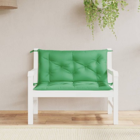 Cojines de banco de jardín 2 uds tela Oxford verde 100x50x7 cm by vidaXL, Cushions for chairs and sofas - Ref: Foro24-361664,...