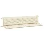 Cojines de banco de jardín 2 uds blanco crema 200x50x7 cm by vidaXL, Cushions for chairs and sofas - Ref: Foro24-361737, Pric...