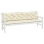 Cojines de banco de jardín 2 uds blanco crema 200x50x7 cm by vidaXL, Cushions for chairs and sofas - Ref: Foro24-361737, Pric...