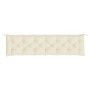 Cojines de banco de jardín 2 uds blanco crema 200x50x7 cm by vidaXL, Cushions for chairs and sofas - Ref: Foro24-361737, Pric...
