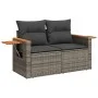 Juego de sofás jardín con cojines 5 pzas ratán sintético gris by vidaXL, Garden sets - Ref: Foro24-3226781, Price: 322,62 €, ...