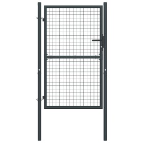 Graues Gittertor aus verzinktem Stahl für den Garten, 100 x 250 cm von vidaXL, Gartentore - Ref: Foro24-145775, Preis: 234,61...