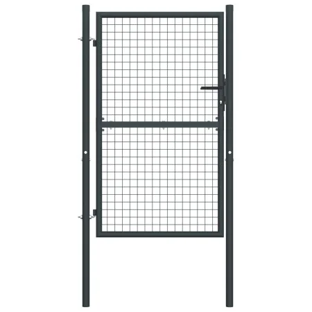 Graues Gittertor aus verzinktem Stahl für den Garten, 100 x 250 cm von vidaXL, Gartentore - Ref: Foro24-145775, Preis: 228,71...