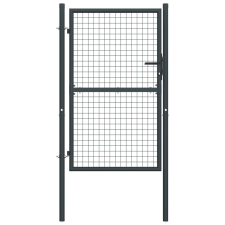 Gray Galvanized Steel Garden Mesh Gate 100x250 cm by vidaXL, garden gates - Ref: Foro24-145775, Price: 234,44 €, Discount: %
