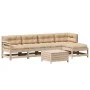 Juego de muebles de jardín 6 pzas y cojines madera maciza pino by vidaXL, Garden sets - Ref: Foro24-3250928, Price: 537,66 €,...