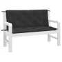 Gartensitzbankkissen 2 Stück aus schwarzem Oxford-Stoff 120x50x7 cm von vidaXL, Kissen für Stühle und Sofas - Ref: Foro24-361...
