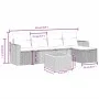 6-piece garden sofa set with black synthetic rattan cushions by vidaXL, Garden sets - Ref: Foro24-3264828, Price: 342,59 €, D...