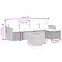Set aus 6-teiligen Gartensofas und Kissen Kunstrattan schwarz von vidaXL, Gartensets - Ref: Foro24-3264828, Preis: 340,84 €, ...