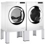 Pedestal doble de la lavadora y la secadora blanco de vidaXL, Accesorios para lavadoras y secadoras - Ref: Foro24-51194, Prec...