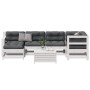 Gartenmöbel-Set 7-teilig mit Kissen aus massivem weißem Kiefernholz. von vidaXL, Gartensets - Ref: Foro24-3250921, Preis: 632...