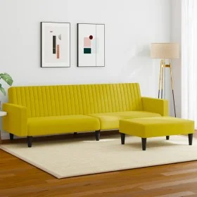 Juego de sofás 2 piezas terciopelo amarillo by vidaXL, Sofas - Ref: Foro24-3216284, Price: 299,72 €, Discount: %