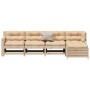Gartengarnitur 5-teilig und Kissen Massivholz Kiefer von vidaXL, Gartensets - Ref: Foro24-3250832, Preis: 503,86 €, Rabatt: %
