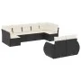 Set de sofás de jardín 8 piezas y cojines ratán sintético negro by vidaXL, Garden sets - Ref: Foro24-3254153, Price: 570,90 €...