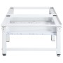 Double Pedestal Washer Dryer with Removable Shelves White by vidaXL, Accessories for washing machines and dryers - Ref: Foro2...