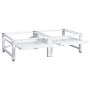 Double Pedestal Washer Dryer with Removable Shelves White by vidaXL, Accessories for washing machines and dryers - Ref: Foro2...