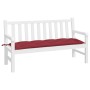 Cojín de banco de jardín tela Oxford rojo tinto 150x50x7 cm by vidaXL, Cushions for chairs and sofas - Ref: Foro24-361611, Pr...