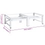 Double Pedestal Washer Dryer with Removable Shelves White by vidaXL, Accessories for washing machines and dryers - Ref: Foro2...