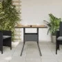 Gartentisch mit schwarzer PE-Rattan-Oberfläche aus Holz, 80x80x75 cm. von vidaXL, Gartentische - Ref: Foro24-365519, Preis: 9...