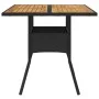 Gartentisch mit schwarzer PE-Rattan-Oberfläche aus Holz, 80x80x75 cm. von vidaXL, Gartentische - Ref: Foro24-365519, Preis: 9...