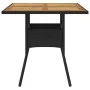 Gartentisch mit schwarzer PE-Rattan-Oberfläche aus Holz, 80x80x75 cm. von vidaXL, Gartentische - Ref: Foro24-365519, Preis: 9...