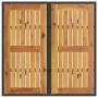 Mesa de jardín superficie de madera ratán PE negro 80x80x75 cm by vidaXL, Garden tables - Ref: Foro24-365519, Price: 82,56 €,...