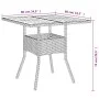 Gartentisch mit schwarzer PE-Rattan-Oberfläche aus Holz, 80x80x75 cm. von vidaXL, Gartentische - Ref: Foro24-365519, Preis: 9...