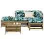 Juego de muebles jardín 5 pzas y cojines madera pino impregnada by vidaXL, Garden sets - Ref: Foro24-3250703, Price: 507,38 €...