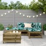 Juego de muebles jardín 5 pzas y cojines madera pino impregnada by vidaXL, Garden sets - Ref: Foro24-3250703, Price: 507,38 €...